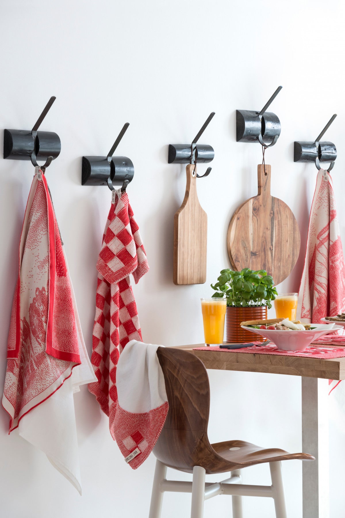 Kookdoek KnitFactory Ecru Rood