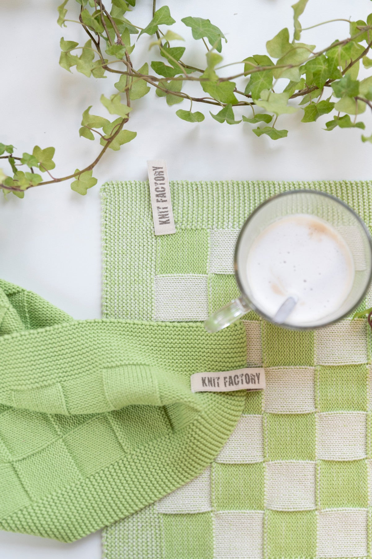 Kookdoek KnitFactory Ecru Spring Green