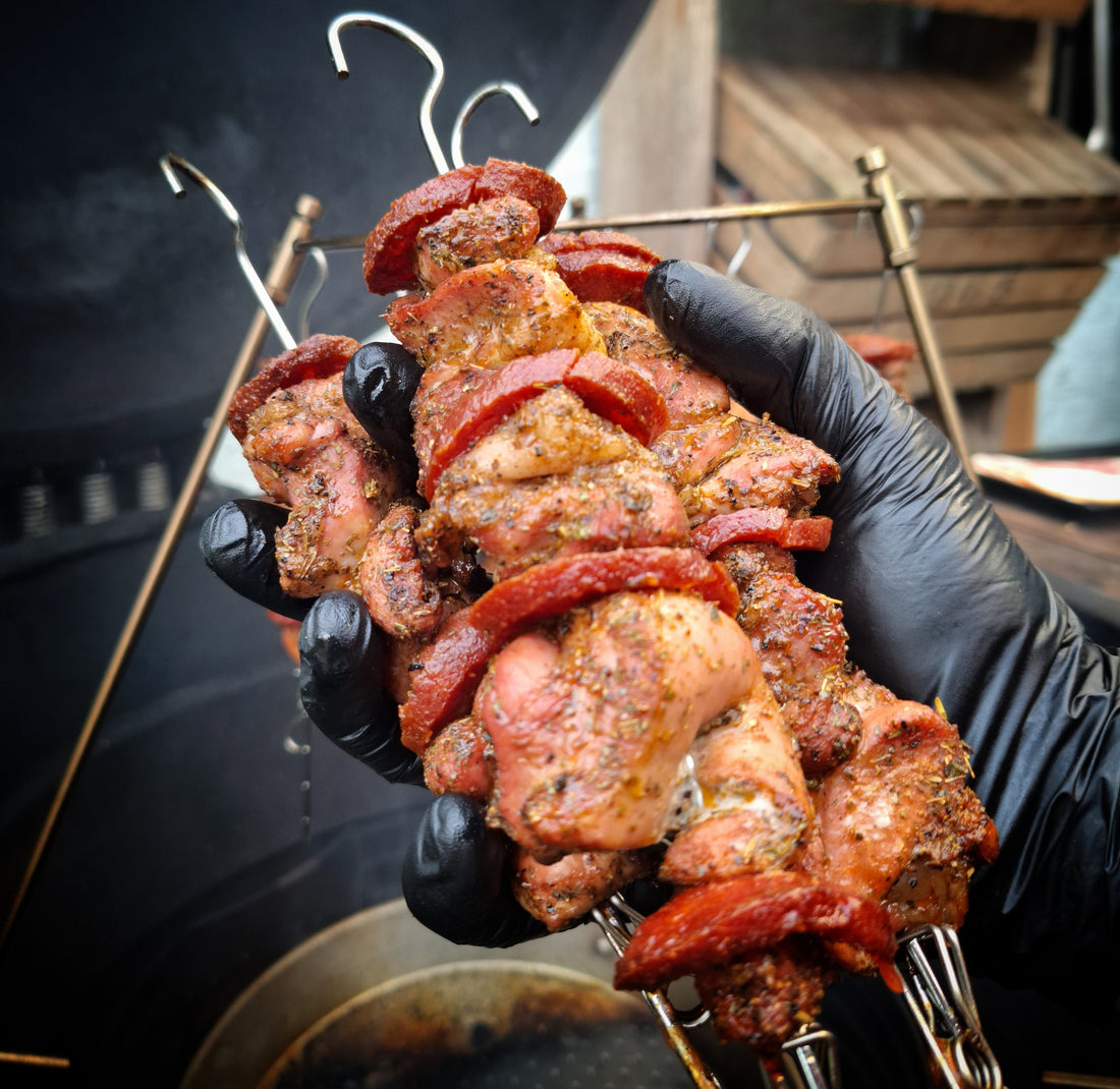 Kalkoen–Chorizo Spiesen