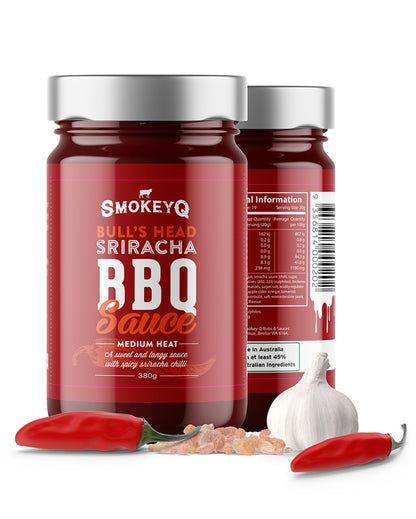 Bulls head Sriracha BBQ sauce
