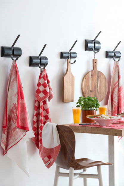 Kookdoek KnitFactory Ecru Rood